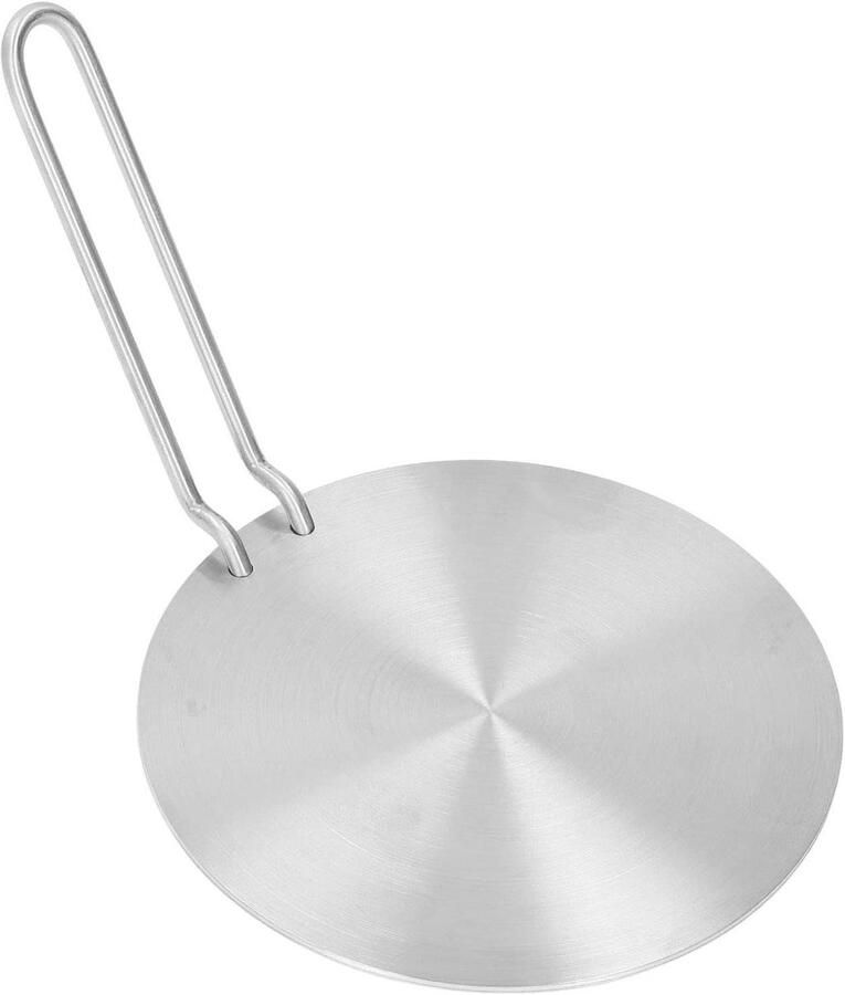 Warmteverspreider Plaat Kookplaat Adapter Gelijkmatig Koken Roestvrij Staal 20 x 20 x 2 cm Zilver