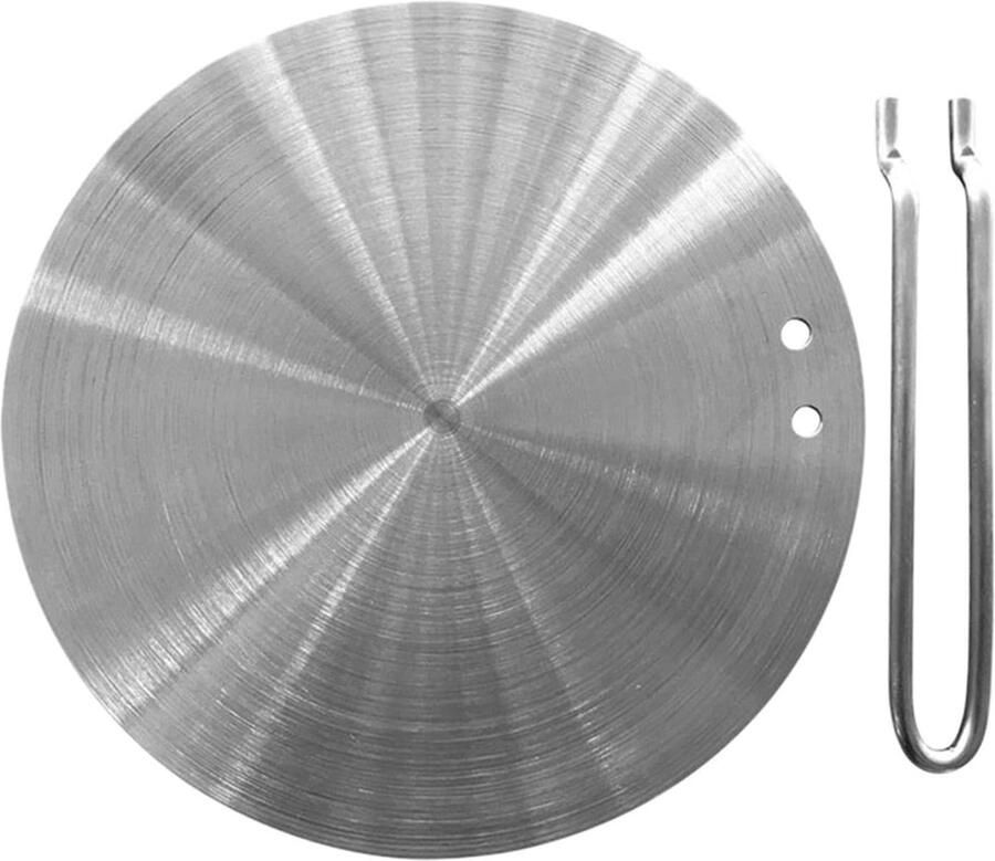 Warmteverspreider Plaat Kookplaat Adapter Gelijkmatig Koken Roestvrij Staal 20.43 cm Meerkleurig