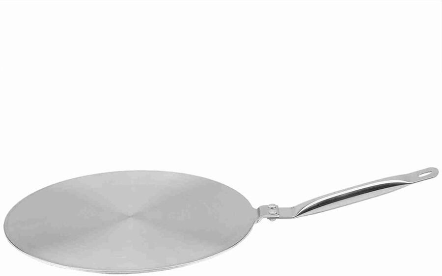 Warmteverspreider Plaat Kookplaat Adapter Gelijkmatig Koken Roestvrij Staal 24 cm Zilver