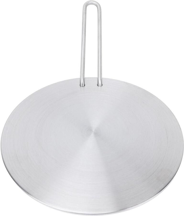 Warmteverspreider Plaat Inductie Adapter Gelijkmatig Koken Roestvrij Staal 22 x 22 x 2 cm Zilver