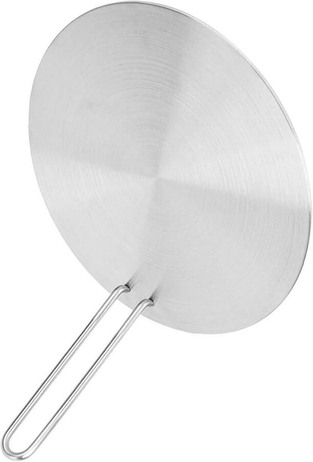Warmteverspreider Roestvrijstaal Kookplaat Adapter Gelijkmatig Koken Universeel Fornuis Compatibel 24 cm Zilver