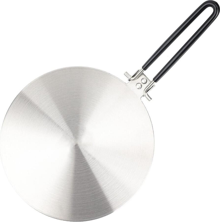 Warmteverspreider Kookplaat Inductie Adapter Gelijkmatig Koken Roestvrijstaal Aluminium 945 Inch Zilver