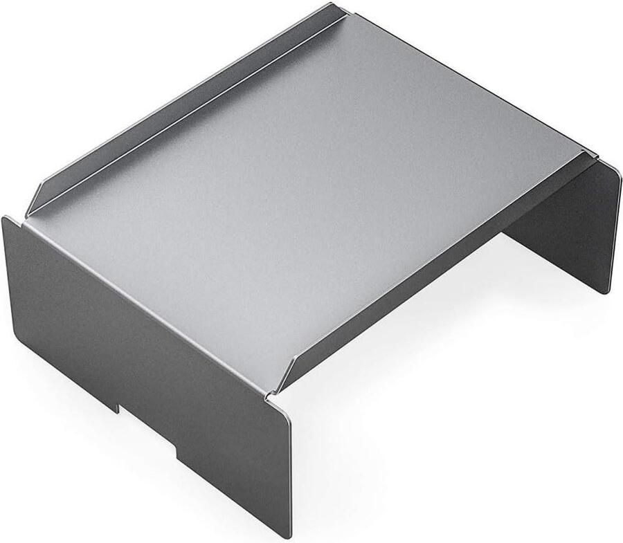 Warmteverspreider Schild Hitteschild BBQ Gelijkmatig Grillen Roestvrij Staal 35x30x15 cm Zilverkleurig - Foto 2