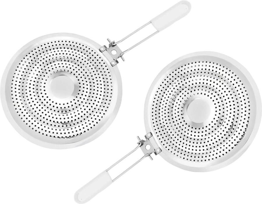 Warmteverspreider Sudderplaat Pannenhouder Gelijkmatig Koken Roestvrij Staal 385 x 205 cm Zilver