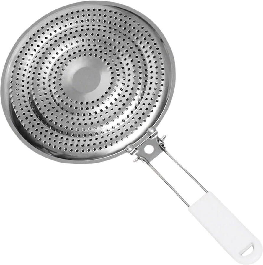 Warmteverspreider Sudderplaat Vlammenbeschermer Kookplaat Gelijkmatig Koken Roestvrij Staal 20 cm Zilver