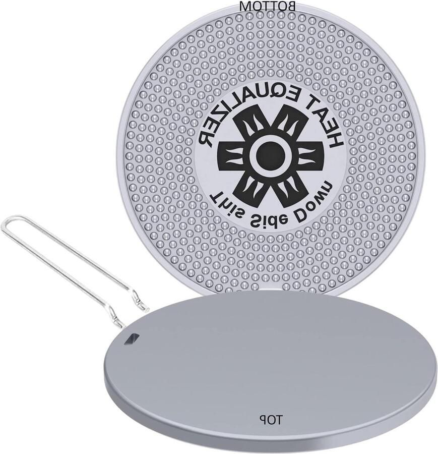 Warmteverspreider Warmhoudplaat Fornuis Gelijkmatig Koken Energiebesparend Ontwerp 6 Inch Diameter Zilver