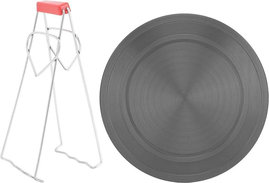 Warmteverspreider Plaat Fornuis Accessoire Gelijkmatig Koken 4 Mm Dik Aluminium 22 Cm Diameter Zilverkleurig