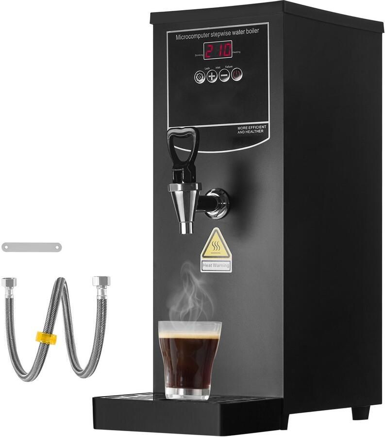 Warmwaterdispenser 10 L Horeca Waterkoker Boiler 1 5 kW Vermogen 316 RVS Verwarmingselement Snelle Opwarming Traploze Temperatuurregeling 50 L u Uitgifte