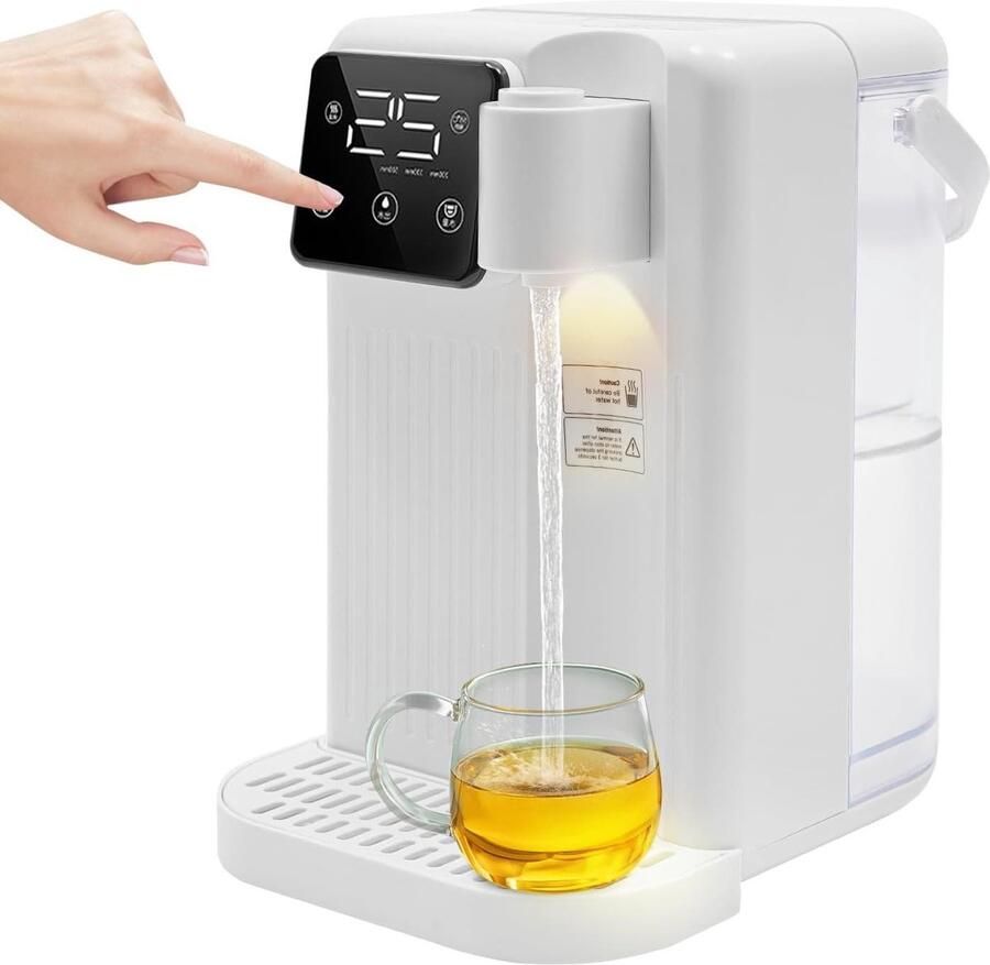 Warmwaterdispenser Direct Warm Water Drinken en Koken Instelbare Temperatuur 3 Liter Inhoud Wit