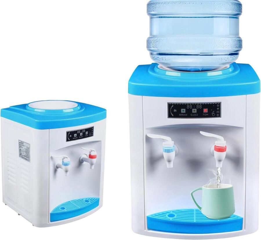 Warmwaterdispenser Drinken dispenser Direct drinkwater Efficiënt koelen verwarmen 5 liter per uur Wit blauw