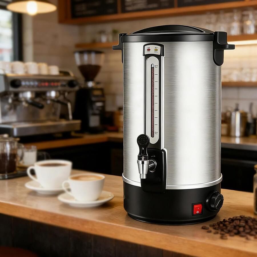 Warmwaterdispenser Elektrische Waterkoker Kantoor Keuken Instelbare Temperatuur 30 Liter Capaciteit Zilver