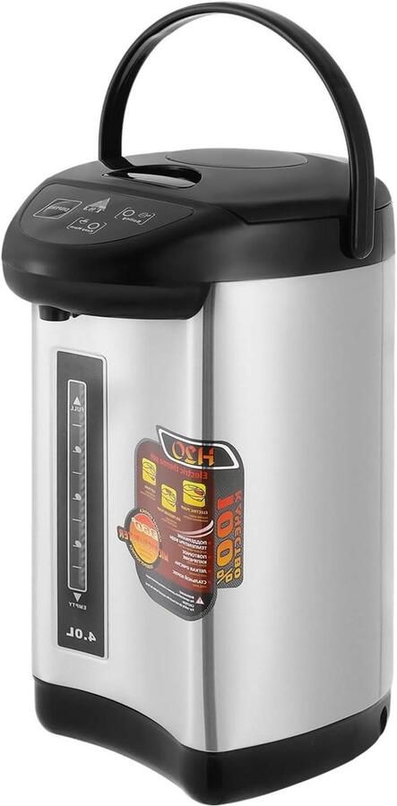 Warmwaterdispenser Glühweinkoker Waterkoker Snel Heet Water Warmteopslagfunctie 4 Liter Zwart