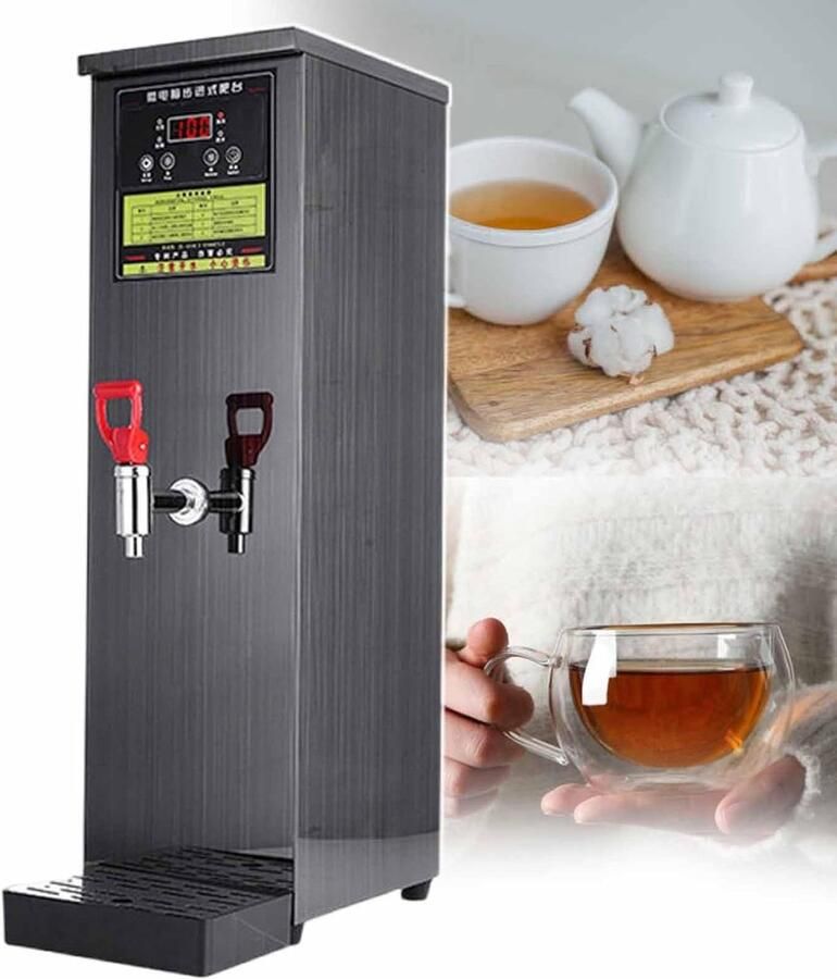 Warmwaterdispenser Heetwaterkraan Boiler Professioneel Gebruik Instelbare Temperatuur 190x355x620 mm Zwart