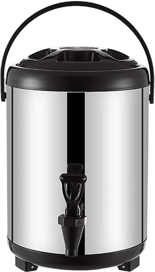 Warmwaterdispenser Met Kraan Thermoskan Waterkoker Dranken Serveren Dubbelwandige Isolatie 95 Liter Zwart