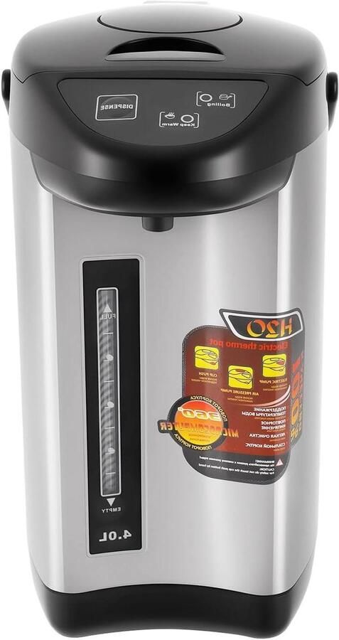 Warmwaterdispenser Thermoskan Waterkoker Direct Heet Water Drie Uitvoermethoden 4 Liter Zwart