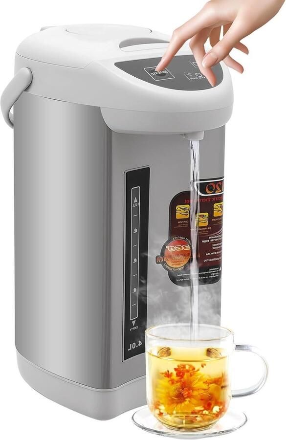 Warmwaterdispenser Thermoskan Waterkoker Feesten en Kantoor 3 Uitgifte Methoden 4 Liter Grijs