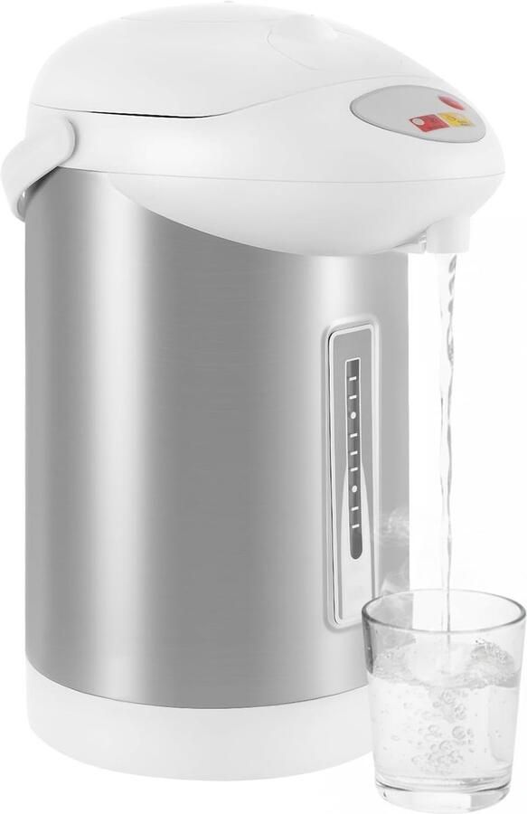 Warmwaterdispenser Thermoskan Waterkoker Kantoor Gebruik Constante Temperatuur 3 Liter Zilver Wit