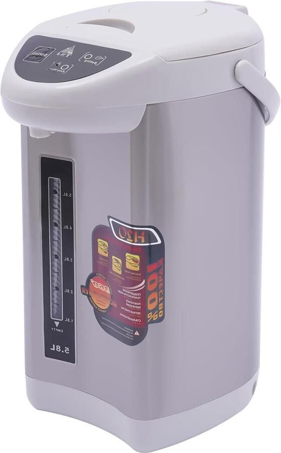 Warmwaterdispenser Thermoskan waterkoker Snel heet water Eén druk op knop 4 liter capaciteit Grijs