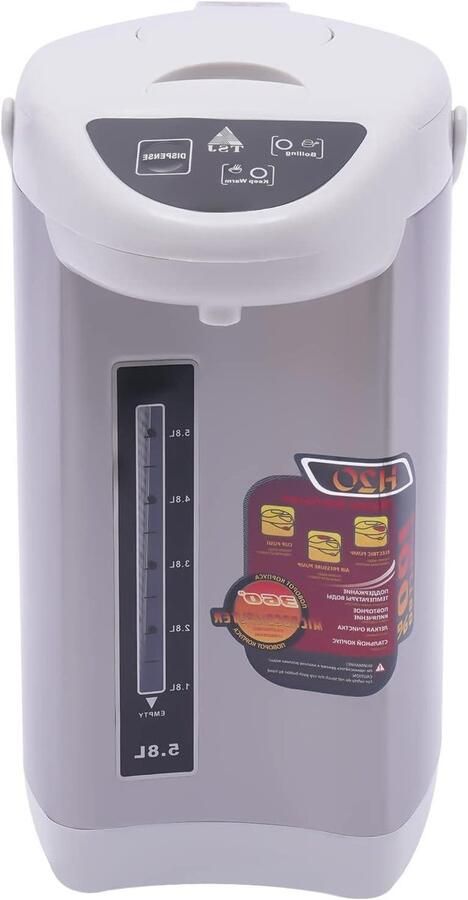 Warmwaterdispenser Thermoskan Waterkoker Snel Warm Water Roestvrij Staal 4 Liter Grijs