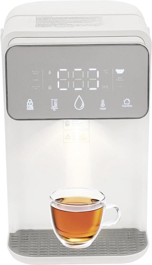 Warmwaterdispenser Waterkoker Direct Warm Water Instelbare Temperatuur 3.5 Liter Capaciteit Wit