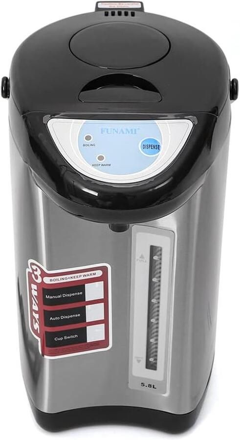 Warmwaterdispenser Waterkoker Thermos Snel Water Verwarmen Roestvrij Staal 4 Liter Zwart