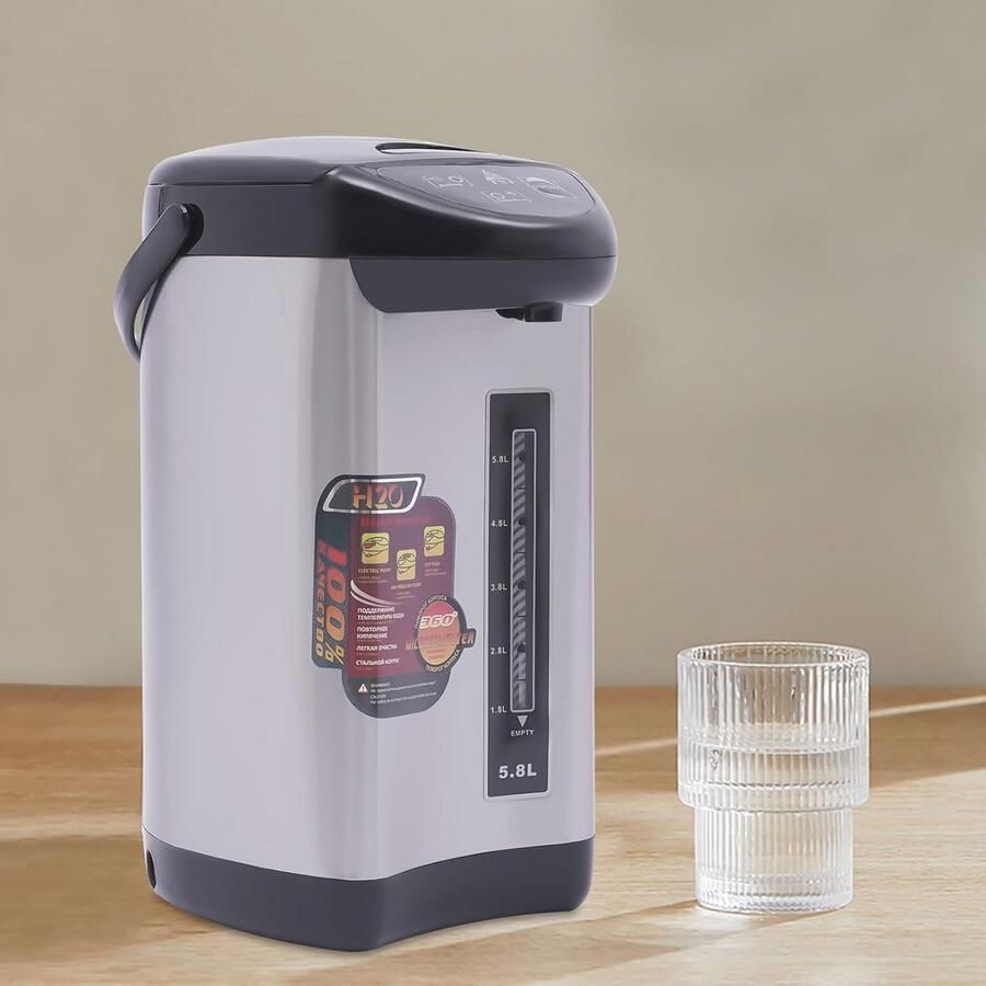 Warmwatervoorziening Thermopot 4 Liter RVS Waterkoker met Warmtebehoud Fonctioneel Design