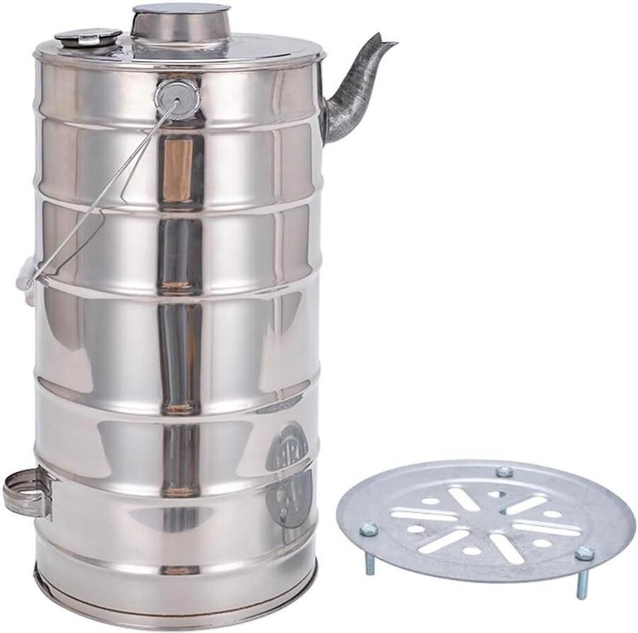Waterboiler Buiten Houtgestookt Kamperen Uniek Hol Ontwerp 10.5L Zilver
