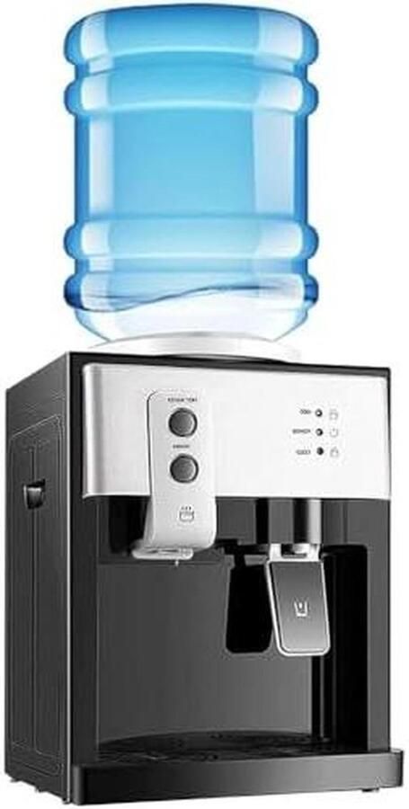 Waterdispenser 3-in-1 Koeler Warmer Drinken En Koken Kinderslot Roestvrijstaal Flessen 1-5 Gallon Zilver