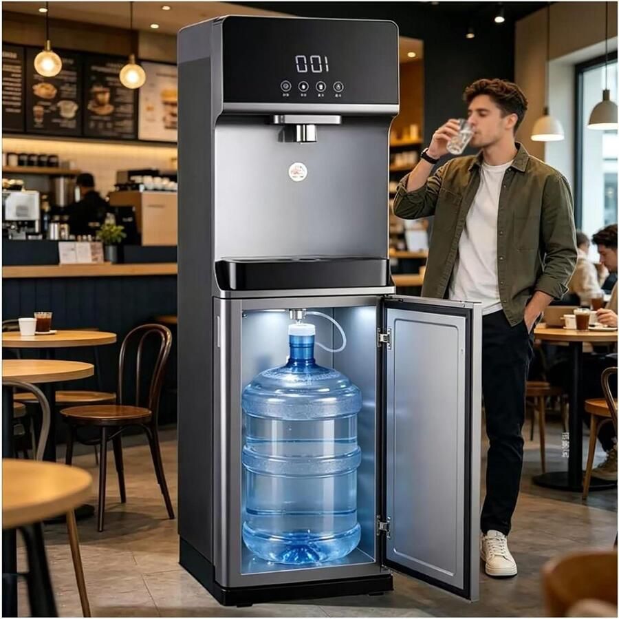 Waterdispenser Bodemlading Heetwaterkraan Snel Dranken Maken Verwarmt In 3 Seconden 5 Temperatuurstanden Grijs