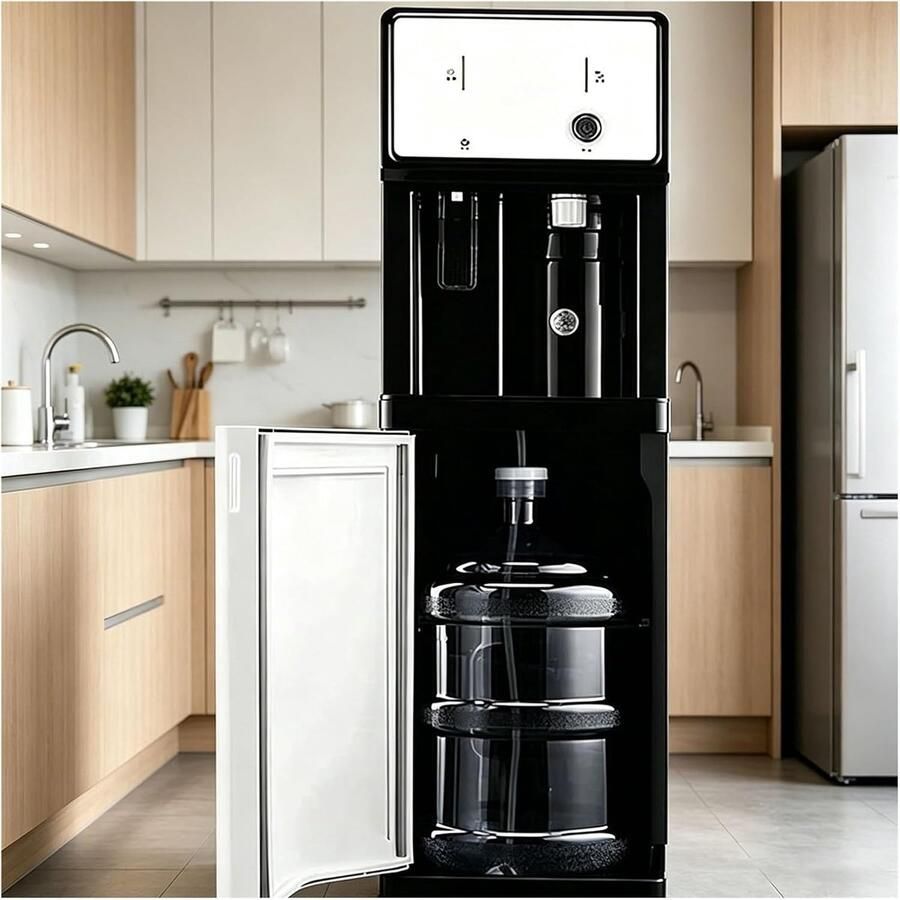 Waterdispenser Bodemlading Waterkoeler Fles Direct Drinken Drie Temperaturen 5 Gallon Compatibel Zwart