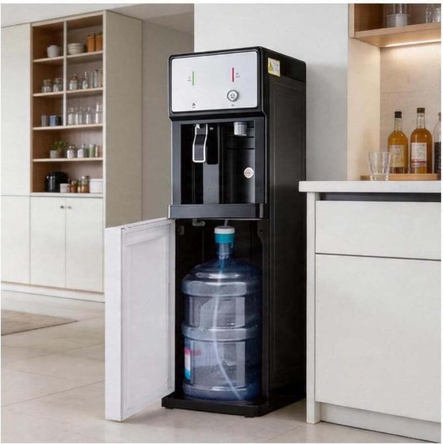 Waterdispenser Bodemvulling Flessenkoeler Koud Warm Drinken Tappen Drie Temperatuurstanden 110H cm One Color