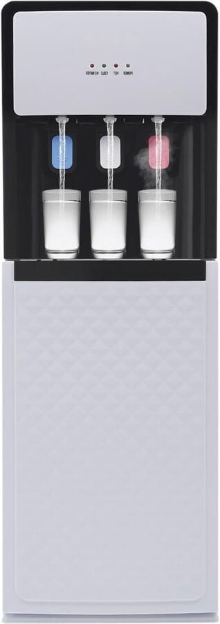 Waterdispenser Bodemvulling Waterkoeler Warmer Direct Drinken Drie Uitgangen 92.5 cm Hoog Wit