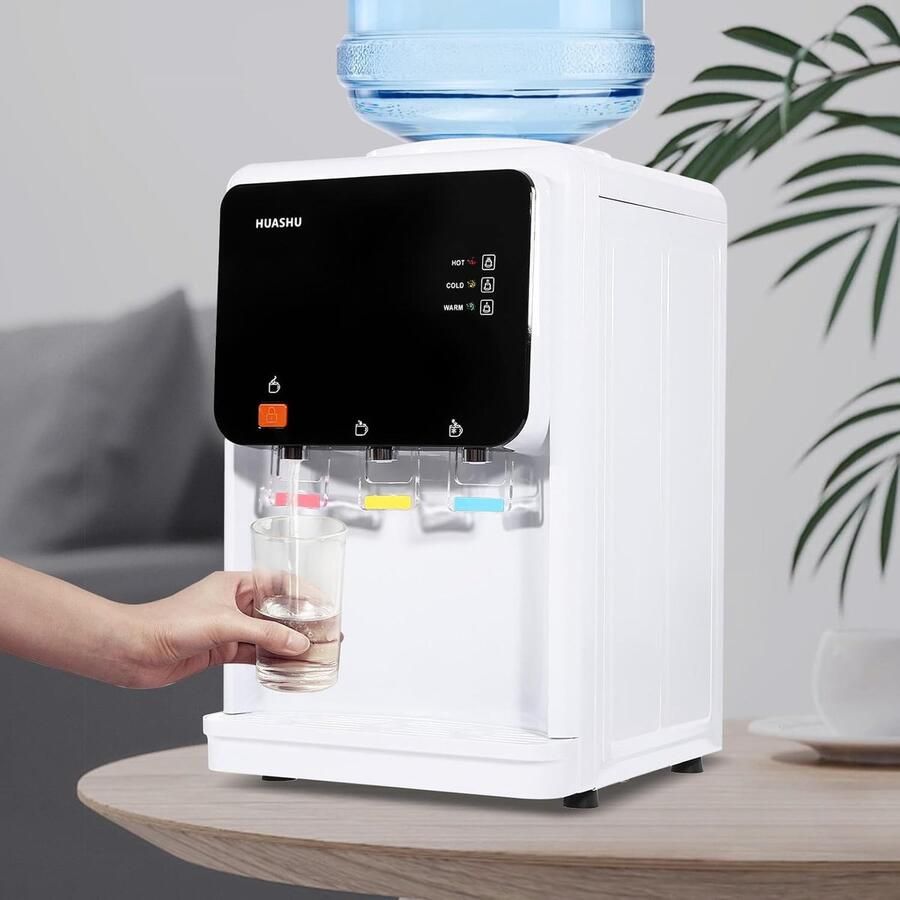 Waterdispenser Drankfontein Direct Drinken Warm en Koud 48 cm Hoog Wit