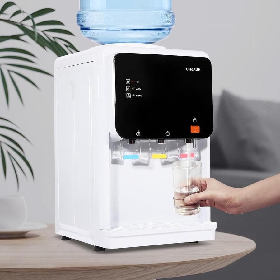 Waterdispenser Drankkoeler Waterkoeler Direct Drinken Kinderbeveiliging 31x30x48 cm Wit - Foto 1