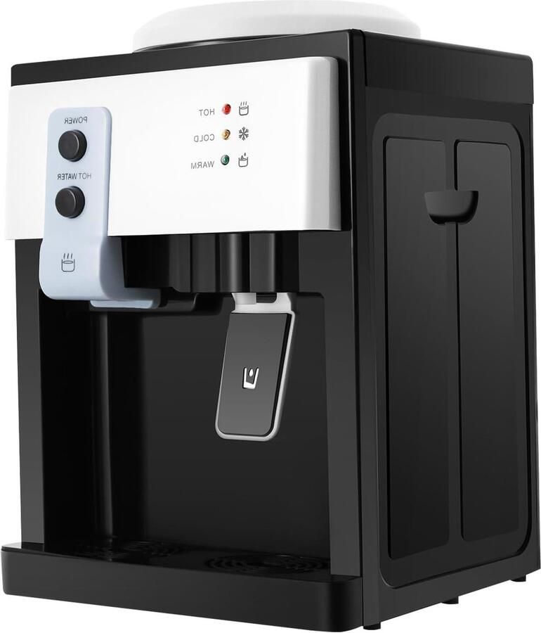 Elektrische Waterdispenser Warm Koud Water Direct Drinken Eenvoudige Bediening 18 Liter Cap. Wit Blauw