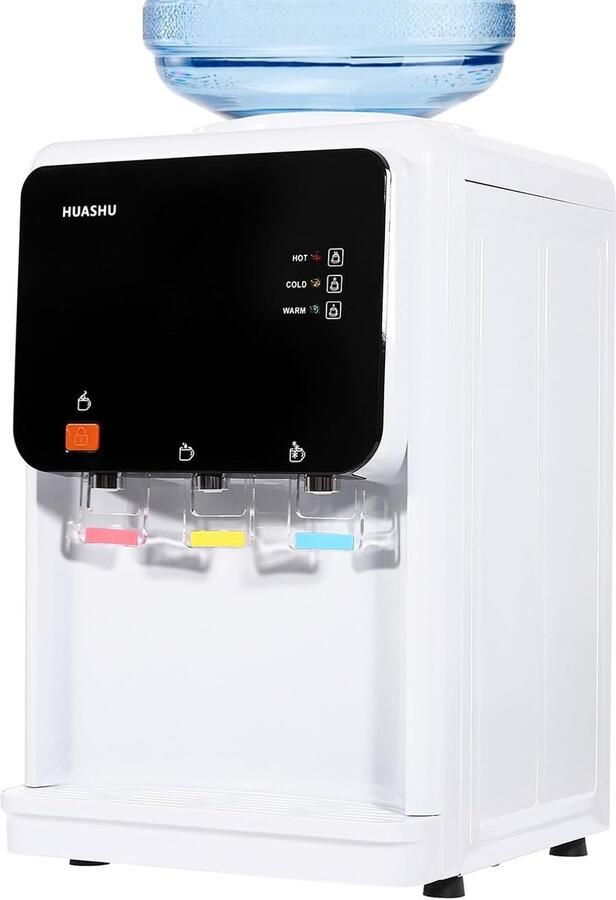 Waterdispenser Drinkwaterapparaat Direct Drinken Warm Koud Instelbaar Voor 5-19L Fles Wit