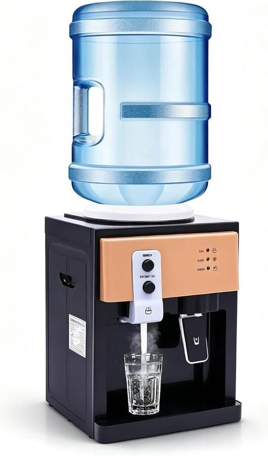 Waterdispenser Koel en warm Direct drinken Voedselveilig RVS 5L capaciteit Zwart