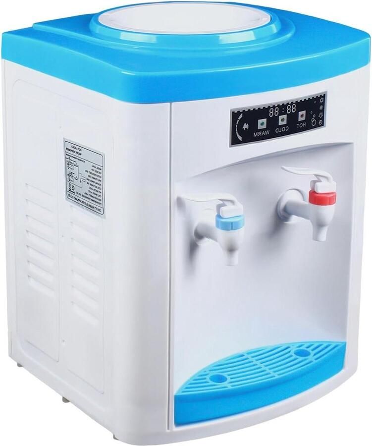 Waterdispenser Koud warm apparaat Direct drinken Afneembaar ontwerp 25 x 23 x 30 cm Wit blauw
