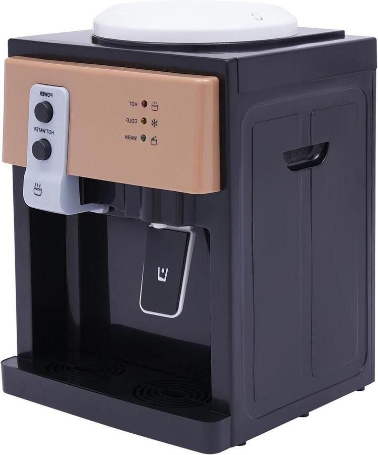 Waterdispenser Koud Warm Drankdispenser Drinken Tappen Roestvrijstalen Binnenvoering 360 x 240 x 270 mm Zwart