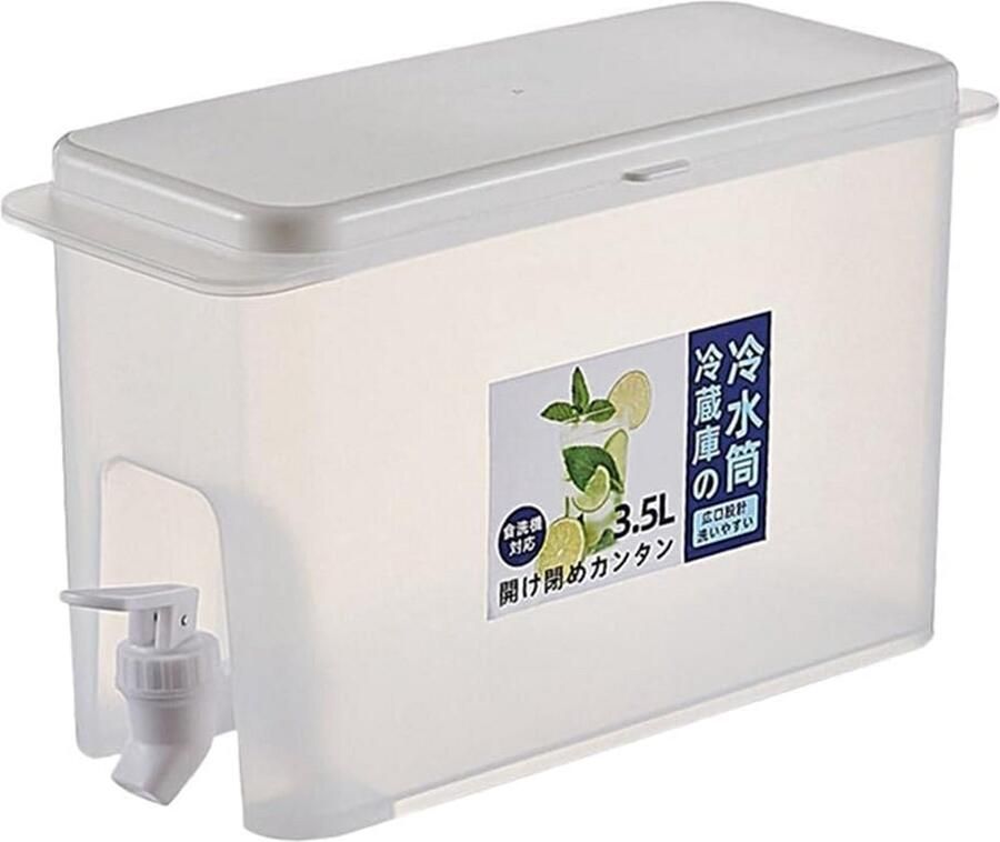 Waterdispenser met kraan 3 5L watertank met kraan Drankdispenser Koeling van drinkbekers Waterkoker Geschikt voor koelkast