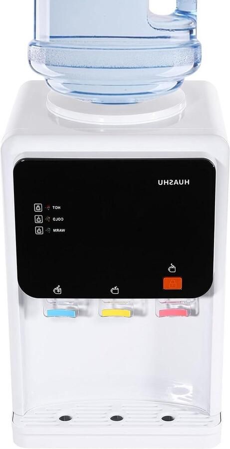 Waterdispenser Staand Waterkoeler Warme Koude Direct Drinken Verstelbare Waterfleshouder 31 x 30 x 48 cm Wit