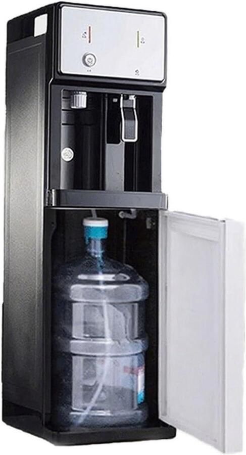 Waterdispenser Vrijstaand Warm Koud Water Direct Drinken Flessen Onderin 105x31x31 cm Zwart