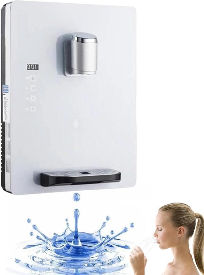 Waterdispenser Wandmontage Waterkoeler Waterkoker Kantoren Kantines Elektronisch Kinderslot 30 l u Wit