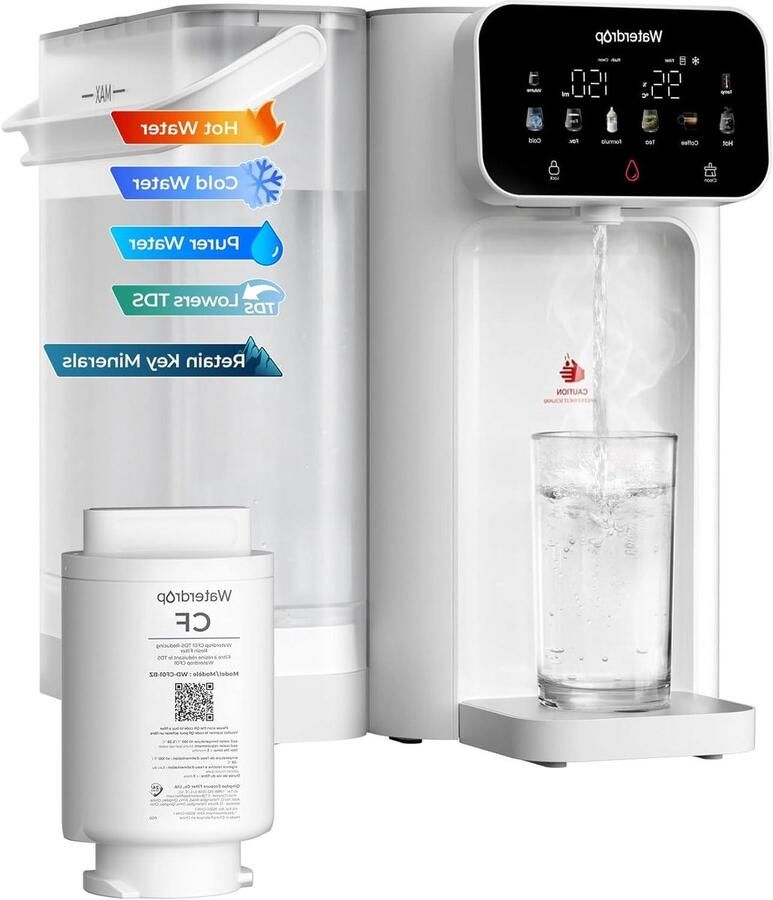 Waterdispenser Warm koud Direct drinken Behoudt mineralen 5 Liter Wit