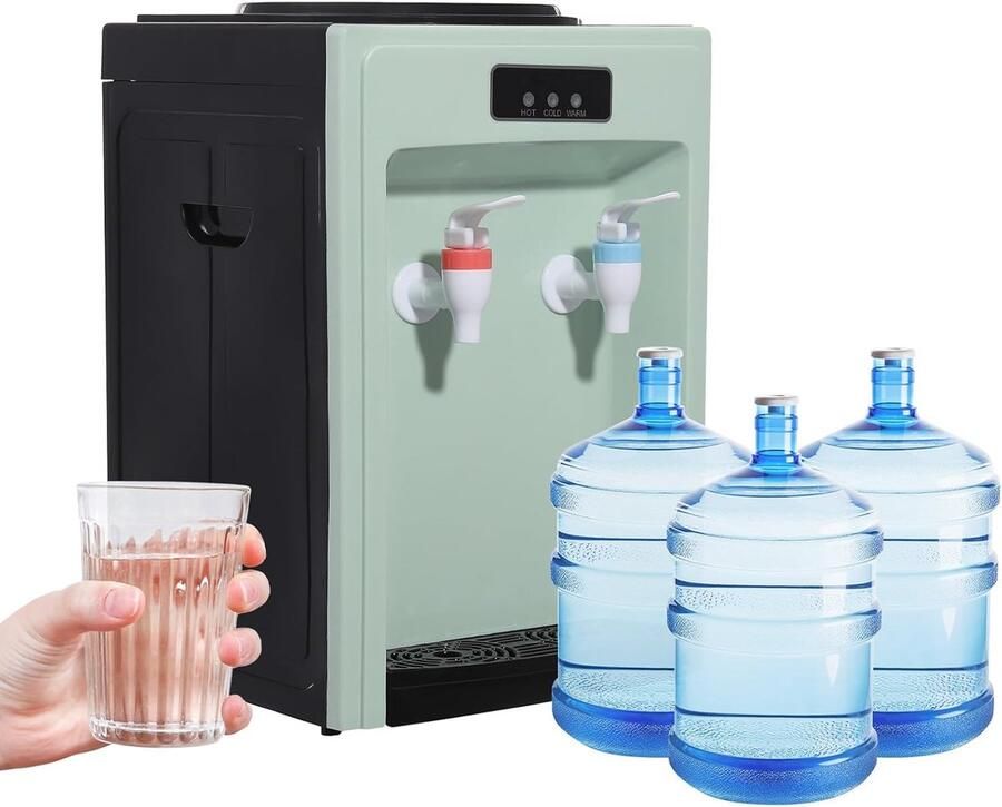 Waterdispenser Warm Koud Drankdispenser Waterkoeler Direct Drinken Roestvrij Staal Binnenwerk 24 x 24 x 36 cm