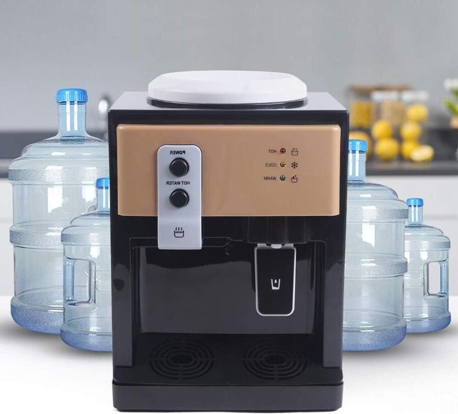 Waterdispenser Warm Koud Drinken Tappen Automatische Temperatuur 18.9 Liter Zwart