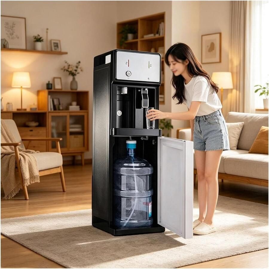 Waterdispenser Warm Koud Waterkoeler Fles Direct Drinken Onderhoudsvrij Werken 24 Liter Per Uur Wit