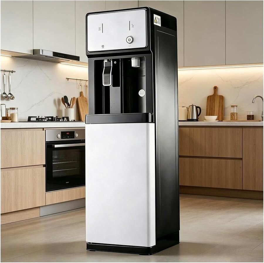 Waterdispenser Warme koude fontein Direct drinken Drie temperatuurstanden 105x31x31 cm Wit