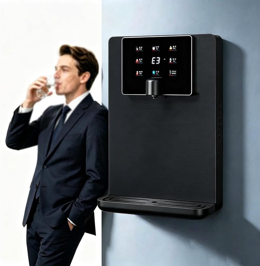 Waterdispenser Warmwaterkraan Direct Drinken Temperatuurregeling Wandmontage Grijs