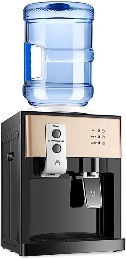Waterdispenser Waterkoeler Fontein Direct Drinken Warm Koud Water 189 Liter Fles Zilver